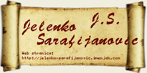 Jelenko Sarafijanović vizit kartica